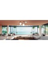 Desigual Semi Ceiling, 4 Light E27, Matt Black