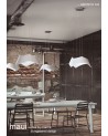 Maui Pendant 5W+19W LED 3000K, 2520lm, Gloss White / Polished Chrome