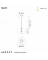 Buy Mantra Iluminacion Jarras Pendant Lamp 40cm Round, 1 x E27 6190 6191 6192