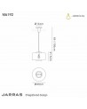 Buy Mantra Iluminacion Jarras Pendant Lamp 40cm Round, 1 x E27 6190 6191 6192