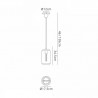 Buy Mantra Iluminacion Jarras Pendant Lamp 20cm Round, 1 x E27 6201 6200 6199