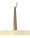 Mantra Loewe Single Pendant 3 Light E27, Antique Brass With Cream Shade