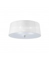 Mantra Loewe Ceiling 3 Light E27, Polished Chrome With White Shade