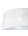 Mantra Loewe Ceiling 3 Light E27, Polished Chrome With White Shade