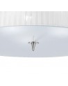 Mantra Loewe Ceiling 3 Light E27, Polished Chrome With White Shade