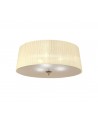 Mantra Loewe Ceiling 3 Light E27, Antique Brass With Cream Shade