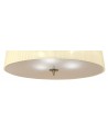 Mantra Loewe Ceiling 3 Light E27, Antique Brass With Cream Shade