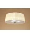 Mantra Loewe Ceiling 3 Light E27, Antique Brass With Cream Shade