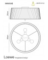 Mantra Loewe Ceiling 3 Light E27, Antique Brass With Cream Shade
