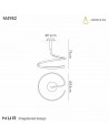 Nur Semi Ceiling 30W LED 3000K, 2400lm, Silver/Frosted Acrylic/Polished Chrome