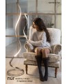 Mantra Nur Floor Lamp 20W LED 3000K, 1800lm, Dimmable, Silver/Frosted Acrylic/Polished Chrome