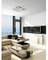 Mantra Nur Square Ceiling 34W LED 3000K, 2600lm, Silver/Frosted Acrylic/Polished Chrome