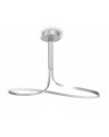 Mantra Nur Rectangular Semi Ceiling Tall 40W LED 3000K, 3200lm, Silver/Frosted Acrylic/Polished Chrome