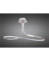 Mantra Nur Rectangular Semi Ceiling Tall 40W LED 3000K, 3200lm, Silver/Frosted Acrylic/Polished Chrome