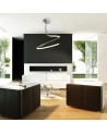 Mantra Nur Semi Ceiling 30W LED 3000K, 2400lm, Dimmable Silver/Frosted Acrylic/Polished Chrome