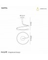 Mantra Nur Semi Ceiling 30W LED 3000K, 2400lm, Dimmable Silver/Frosted Acrylic/Polished Chrome