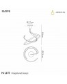 Mantra Nur Semi Ceiling 50W LED 3000K, 4000lm, Dimmable Silver/Frosted Acrylic/Polished Chrome