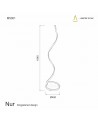 Mantra Nur XL Floor Lamp 20W LED 3000K, 1800lm, Dimmable Silver/Frosted Acrylic/Polished Chrome