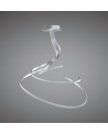 Mantra Nur XL Semi Ceiling 80W LED 3000K, 6200lm, Silver/Frosted Acrylic/Polished Chrome