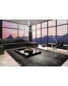 Mantra Nur XL Semi Ceiling 80W LED 3000K, 6200lm, Silver/Frosted Acrylic/Polished Chrome