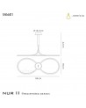 Mantra Nur 2 Ceiling, 40W LED, 3000K, 3000lm, IP20, Chrome