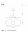 Mantra Nur 2 Ceiling, 50W LED, 3000K, 3750lm, IP20, Chrome
