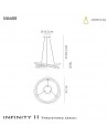 Infinity 2 Ceiling, 42W LED, 3000K, 3150lm, IP20, Chrome