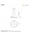 Mantra Infinity 2 Ceiling, 60W LED, 3000K, 4500lm, IP20, Chrome