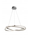 Mantra Infinity Pendant 42W LED 3000K, 3400lm, Silver/Polished Chrome/White Acrylic