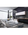 Mantra Infinity Pendant 42W LED 3000K, 3400lm, Silver/Polished Chrome/White Acrylic