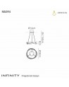 Mantra Infinity Pendant 30W LED 2800K, 2500lm, Brown Oxide/White Acrylic