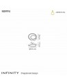 Mantra Infinity Blanco Table Lamp 12W LED 2800K, 1000lm, White/White Acrylic