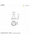 Mantra Infinity Blanco Pendant 30W LED 2800K, 2500lm, White/White Acrylic