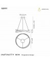 Mantra Infinity Blanco Pendant 60W LED 2800K, 4500lm, Dimmable White/White Acrylic