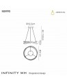 Mantra Infinity Blanco Pendant 42W LED 2800K, 3400lm, Dimmable White/White Acrylic