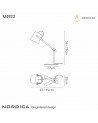 Mantra Nordica Table Lamp With Black Shade 1 Light E27, Matt Black/Beech With Black Shade
