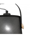 Mantra Nordica Pendant With Black Shade 1 Light E27, Matt Black/Beech With Black Shade