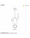 Mantra Nordica Pendant With Black Shade 1 Light E27, Matt Black/Beech With Black Shade