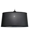 Mantra Nordica Multi Position Pendant With Black Shade 1 Light E27, Matt Black/Beech With Black Shade