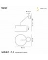 Mantra Nordica Multi Position Pendant With Black Shade 1 Light E27, Matt Black/Beech With Black Shade