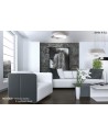Mantra Nordica Ceiling, 2 Light E27 Max 20W, 32cm, White Acrylic With Black Shade