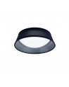 Mantra Nordica Ceiling, 3 Light E27 Max 20W, 45cm, White Acrylic With Black Shade