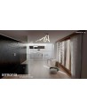 Mantra Armonia Semi Ceiling Vertical, 40W LED, 3000K, 3000lm, Polished Chrome/Frosted Acrylic