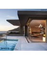 Mantra Armonia Semi Ceiling Vertical, 40W LED, 3000K, 3000lm, Polished Chrome/Frosted Acrylic
