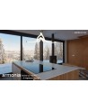 Mantra Armonia Semi Ceiling Vertical, 40W LED, 3000K, 3000lm, Polished Chrome/Frosted Acrylic