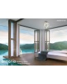 Mantra Armonia Semi Ceiling Vertical, 40W LED, 3000K, 3000lm, Titanium/Frosted Acrylic