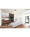 Mantra Armonia Semi Ceiling Vertical, 40W LED, 3000K, 3000lm, Titanium/Frosted Acrylic