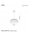 Mantra Celeste Pendant 61cm Round, 30W LED, 3000K, 2100lm, White