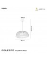 Celeste Pendant 61cm Round, 30W LED, 3000K, 2100lm, Black