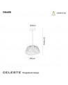 Mantra Celeste Pendant 41cm Round, 20W LED, 3000K, 1400lm, Black